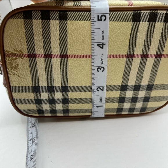Burberrys Coated Canvas Nova check tote small handbag Purse 7"H 9"W vintage - Picture 12 of 15